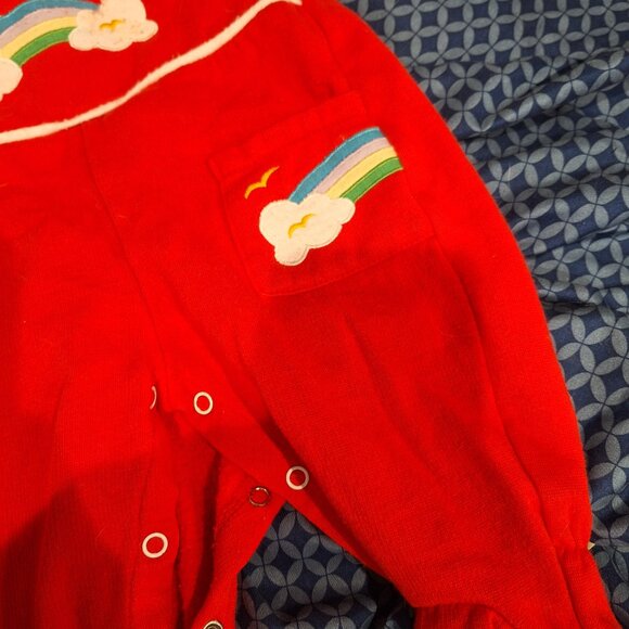 red jumper with clouds 0-6 months - Picture 2 of 8